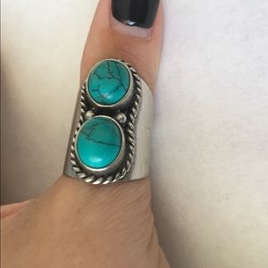 Turquoise and Silver Southwestern Ring